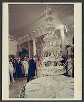 Tricia Nixon and Edward Cox Cut Wedding Cake