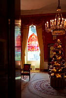 2022 Red Room Holiday Decorations, Biden Administration