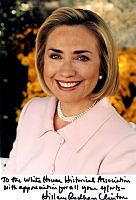 Hillary Rodham Clinton Signed Portrait