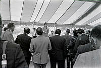 Press Secretary Connie Stuart Addresses Members of the Press