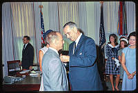 Gemini 5 Astronauts Receive Exceptional Service Medal