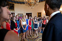 President Obama Greets DePaul Women's Basketball Champions