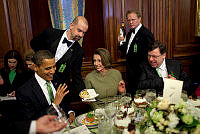 President Obama at Lunch with Speaker Pelosi and Taoiseach of Ireland
