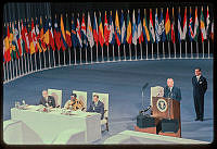 President Johnson Speaks at UN Anniversary