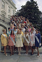 Tricia Nixon with the Cherry Blossom Princesses 