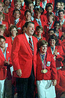 President Reagan with 1984 U.S. Summer Olympic Medalists