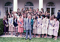 President Jimmy Carter with the Cherry Blossom Princesses 