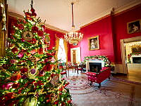 2023 Red Room Holiday Decorations, Biden Administration