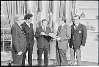 President Nixon Presents 1971 Most Courageous Junior Olympian Award