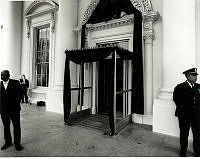 North Door Draped for President Kennedy's Death