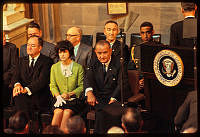 President Johnson at Voting Rights Act Ceremony