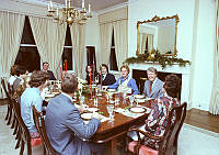 The Mondales Hosts Dinner for Carter Family at the U.S. Naval Observatory
