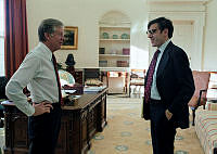 President Carter with Policy Advisor David M. Rubenstein