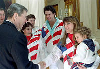 President Reagan Meets with Members of the1988 Winter Olympic Team