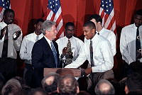 President Clinton with the 1994 NCCA Men's Basketball Champions