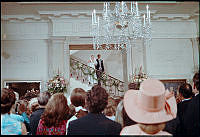 Tricia Nixon Cox Throws Her Bouquet