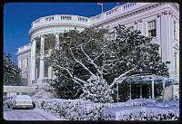 Snow on the White House South Grounds