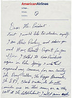 Elvis Presley’s Letter to President Nixon (Page One of Six)