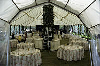 Inside the Tent Erected in the Rose Garden for State Dinner