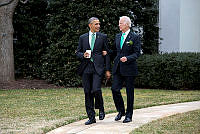 President Obama and Vice President Biden Depart for St. Patrick's Luncheon