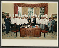 President Reagan with Club des Chefs des Chef