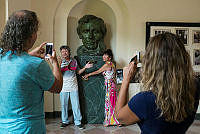 Visitors Snap Photographs in the East Garden Room