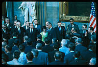 President Johnson at Voting Rights Act Ceremony