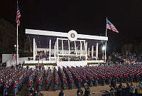 U.S. Marine Corp Passes by Inaugural Reviewing Stand
