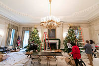 Decorating of the State Dining Room for the 2018 Holiday Season