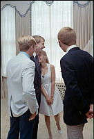 Tricia Nixon and Edward Cox with Guests at Wedding Rehersal Luncheon