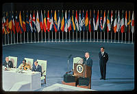 President Johnson Speaks at UN Anniversary