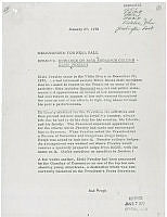 Memorandum on Reporting of Elvis Presleys Meeting with President Nixon