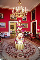 2022 Red Room Holiday Decorations, Biden Administration