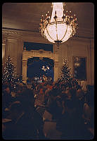 Guests Attend a Worship Service in the East Room