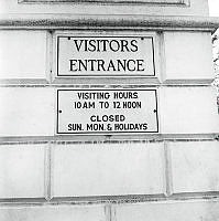 Visitors Sign at the East Entrance