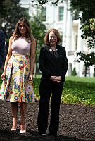 Mrs. Trump Plants Oak with Presidential Descendants