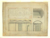 Drawing of the Front Hall's Curved Doorway, Decatur House Collection
