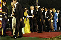 President Ford and Queen Elizabeth Welcome Cary Grant to the White House