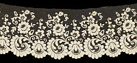 Flounce with Flowers, Scrolling Leaves, and Scalloped Boarder