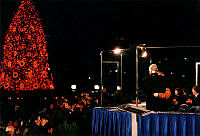 President and Mrs. Clinton at the National Tree Lighting Ceremony