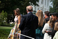 Mrs. Trump Plants Oak with Presidential Descendants