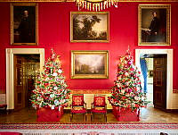 2023 Red Room Holiday Decorations, Biden Administration