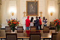 Visitors in the State Dining Room