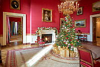 2024 Red Room Holiday Decorations, Biden Administration