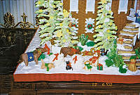 Detail of "All Creatures Great and Small" Gingerbread House
