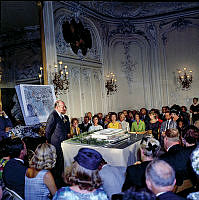 Mrs. Kennedy at the Unveiling of National Cultural Center Model