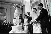 Lynda Bird Johnson and Charles S. Robb Cut Their Wedding Cake