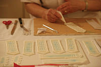 Preparation of Window Details for the "Red and White" Gingerbread House