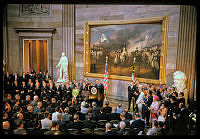 President Johnson Speaks at Voting Rights Act Ceremony