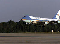 Air Force One Arrives at Andrews Air Force Base on September 11, 2001